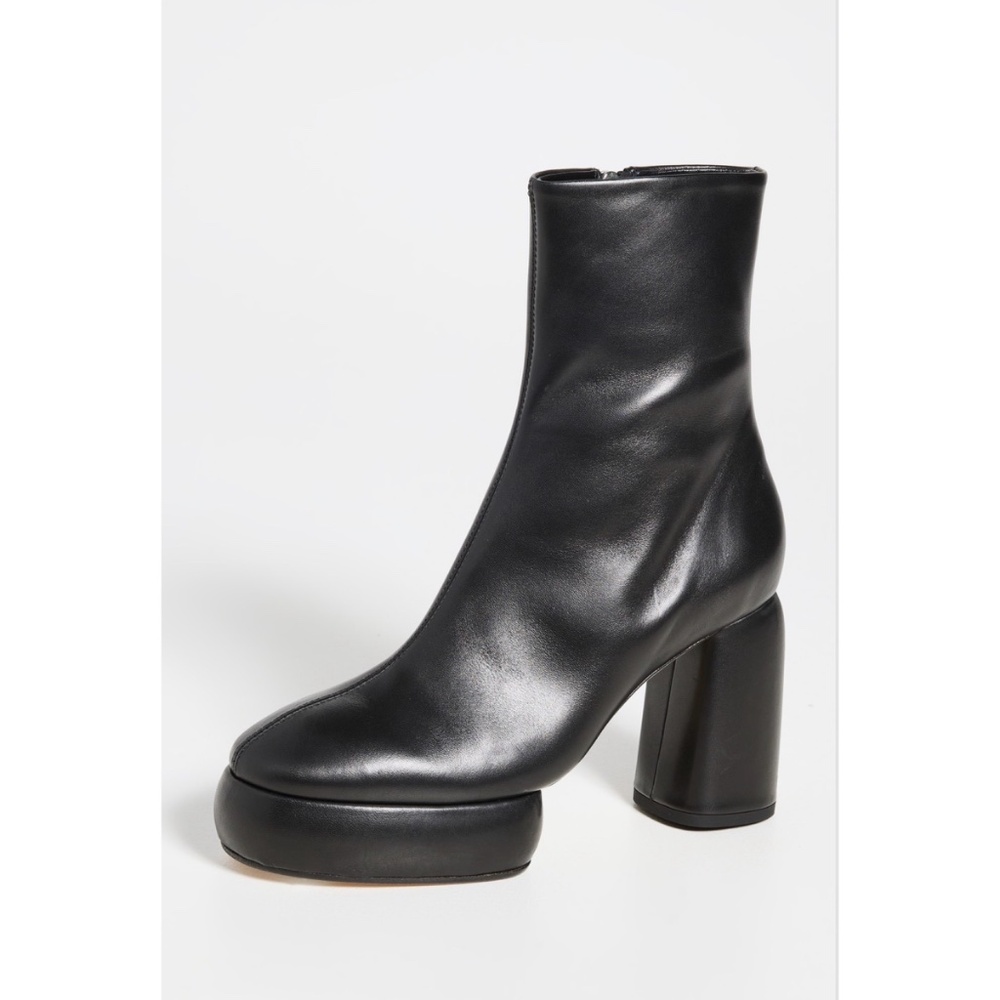 New Aeyde Emmy Boot In Black Leather Sz 38